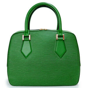 Louis Vuitton Sablon Handbag Epi Leather Borneo Green